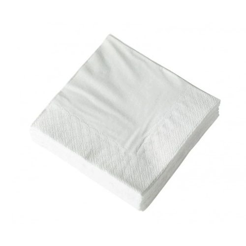 Koktélszalvéta 2 rétegű 20x20 cm 2500 lap/karton - fehér