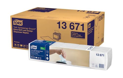 Tork Xpressnap Snack® Extra Soft adagolós szalvéta N10 - fehér 