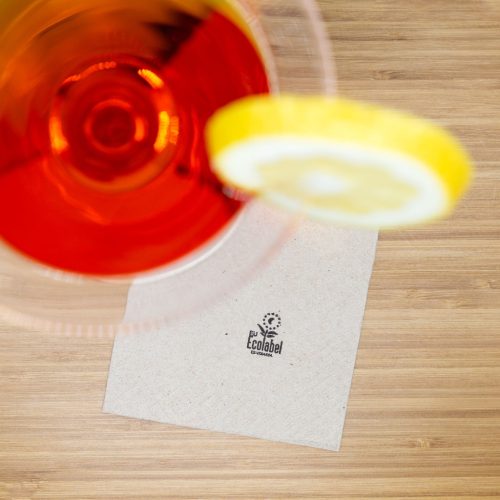 Koktélszalvéta – 2 rétegű, 20×20 cm, újrahasznosított (EU Ecolabel, 100 lap)