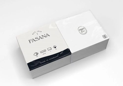 Fasana Papírszalvéta 40x40 cm 1/4 hajtású 2 réteg 250 lap/csomag - gyöngyfehér