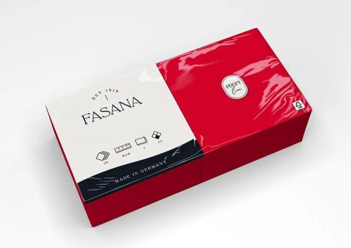 Fasana Papírszalvéta 40x40 cm 1/4 hajtású 2 réteg 250 db/csomag - jalapeni piros