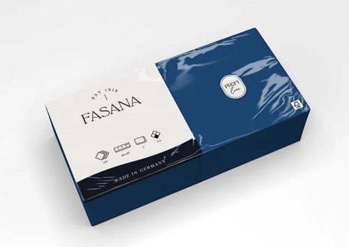 Fasana Papírszalvéta 40x40 cm 1/4 hajtású 2 réteg 250 lap/csomag - királykék