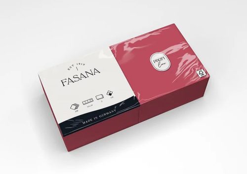 Fasana Papírszalvéta 33x33 cm 1/4 hajtású 2 réteg 250 lap/csomag - bordó