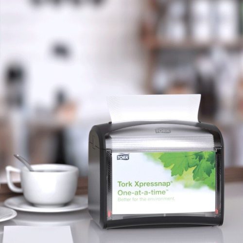 Szalvétaadagoló Tork Xpressnap Fit® pultra tehető - fekete 