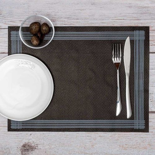 Mapelor tányéralátét 30x40 cm 500 lap fekete - fehér szegéllyel