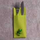 Evőeszköztartós textilhatású szalvéta 1/8 hajtású 40 lap/csomag - pisztácia