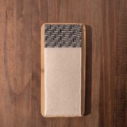   Evőeszköztartós textúrált szalvéta 40x32 cm 1/8 hajtású 40 lap/csomag - Újrahasznosított vesszőfonat mintával