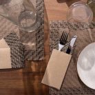 Evőeszköztartós textúrált szalvéta 40x32 cm 1/8 hajtású 40 lap/csomag - Újrahasznosított vesszőfonat mintával