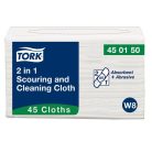 Tork 2 in 1 súroló- és tisztítókendő 45 db/csomag - W8