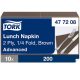 Tork papírszalvéta 2 rétegű 33x33 cm 1/4 hajtású 200 lap/csomag - barna