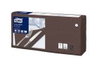 Tork papírszalvéta 2 rétegű 33x33 cm 1/4 hajtású 200 lap/csomag - barna