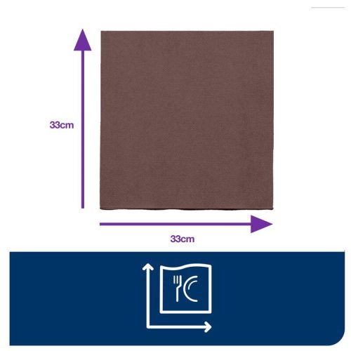 Tork barna éttermi szalvéta 33x33 cm 1/4 hajtás 200 lapos kiszerelés vendéglátóknak