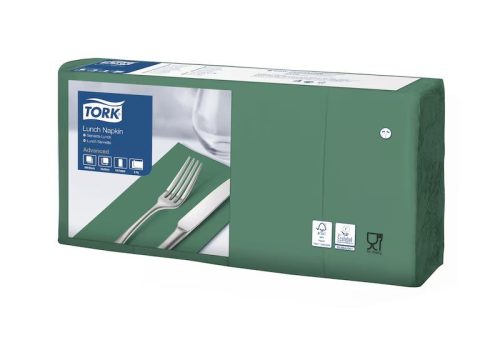 Tork Advanced ebédszalvéta, zöld, profi éttermi csomagolás, 2 rétegű