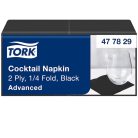 A koktél mellé illő luxusérzet – fekete Tork szalvéta, Advanced minőségben