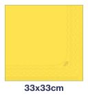 Papírszalvéta 2 réteg 33x33 cm 1/4 hajtás 200 lap/csomag - sárga