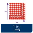 Tork piros kockás éttermi szalvéta 33x33 cm 1/4 hajtás 400 lapos kiszerelés vendéglátóknak