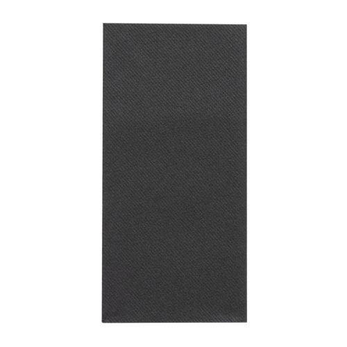 Mank textilhatású szalvéta 40x40 cm 1/8 hajtás 50 lap/csomag - fekete