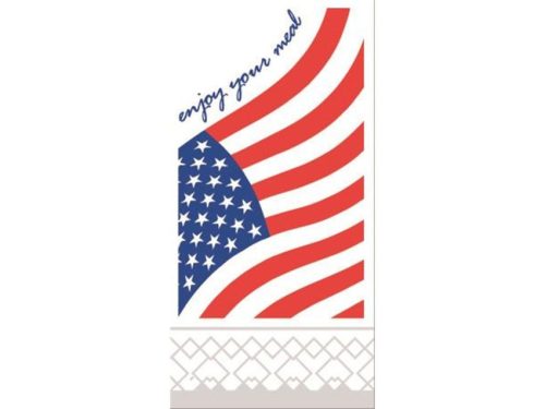 Usa zászlós szalvéta, amerikai típusú rendezvényekhez, éttermeknek