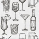Koktélszalvéta 2 rétegű 20x20 cm 100 lap/csomag Mojito - fehér