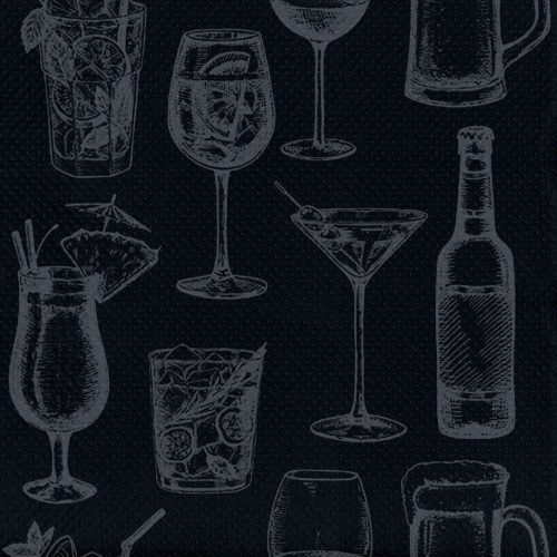 Koktélszalvéta 2 rétegű 20x20 cm 100 lap/csomag Mojito - fekete