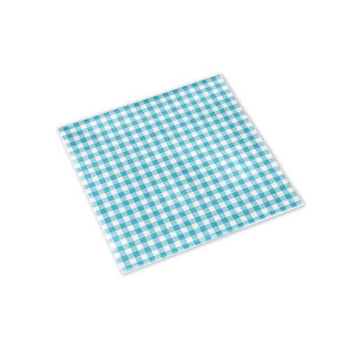 Textúrált szalvéta 33x33 cm 50 lap/csomag - kockás türkiz