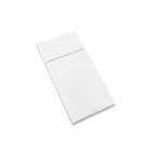 Pack Service textilhatású szalvéta evőeszköztartós 1/8 hajtású - fehér