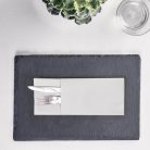 Pack Service textilhatású szalvéta evőeszköztartós 1/8 hajtású - fehér