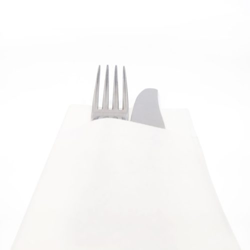 Evőeszköztartós textilhatású szalvéta 1/8 hajtású 50 lap/csomag - fehér