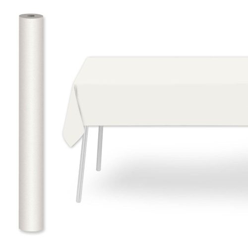 Pack Service textilhatású bankett tekercs 1,2 m x 25 m - fehér