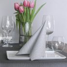 Pack Service textilhatású szalvéta 40x40 cm 50 lap/csomag - Gess szürke