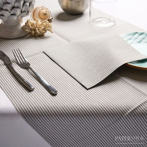 Textilhatású szalvéta 40x40 cm 50 lap/csomag - Gess szürke