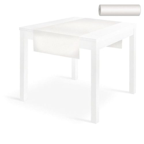 Pack Service Asztali futó 40 cm x 24 m textilhatású - fehér