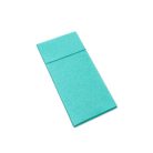 Pack Service textilhatású szalvéta evőeszköztartós 1/8 hajtású - aqua