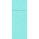 Pack Service textilhatású szalvéta evőeszköztartós 1/8 hajtású - aqua