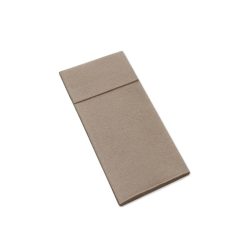   Evőeszköztartós textilhatású szalvéta 1/8 hajtású 50 lap/csomag - agyag