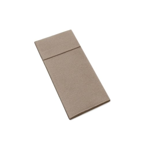 Evőeszköztartós textilhatású szalvéta 1/8 hajtású 50 lap/csomag - agyag