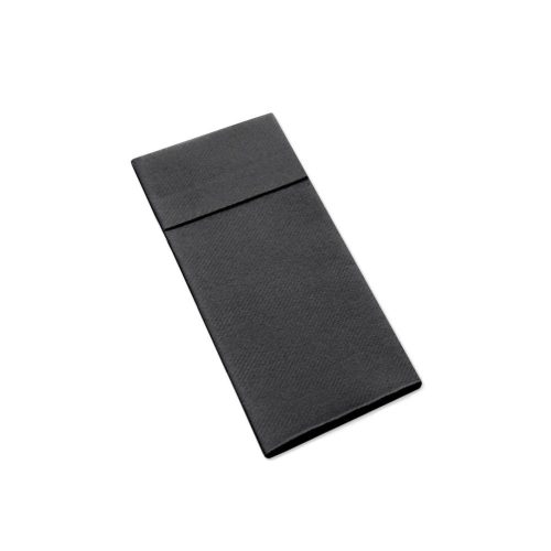 Pack Service textilhatású szalvéta evőeszköztartós 1/8 hajtású - palaszürke