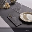 Pack Service textilhatású szalvéta evőeszköztartós 1/8 hajtású - palaszürke
