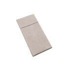 Pack Service textilhatású szalvéta evőeszköztartós 1/8 hajtású Iuta - cappuccino