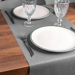   Enyhén víztaszító nemszőtt textil asztali futó 40 cm x 48 m - szürke
