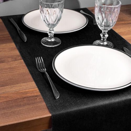 Mapelor asztali futó 40 cm x 48 m Newtex - fekete