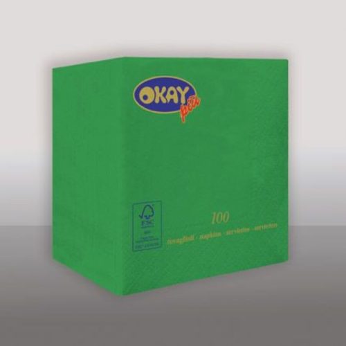 Okay koktélszalvéta 25x25 cm 100 lap/csomag - zöld