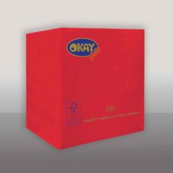 Koktélszalvéta 25x25 cm 100 lap/csomag - piros