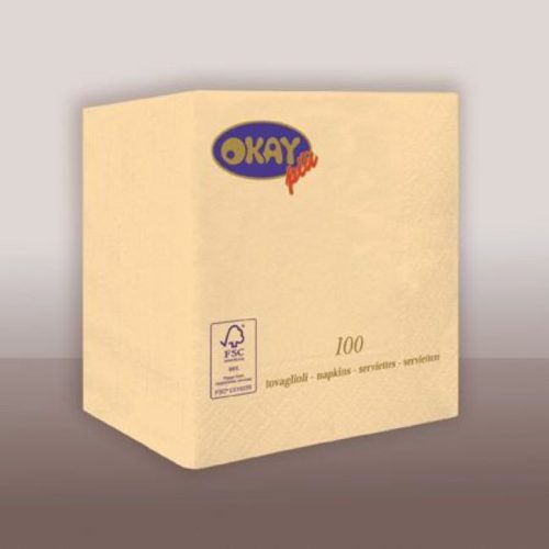 Okay koktélszalvéta 25x25 cm 100 lap/csomag - pezsgő