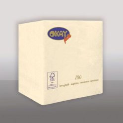 Koktélszalvéta 25x25 cm 100 lap/csomag - krém