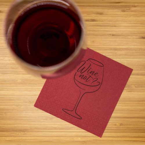 Koktélszalvéta 25x25 cm 100 lap/csomag - Wine merlot