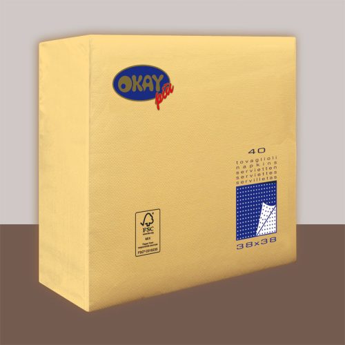Okay Punta Punta szalvéta 38x38 cm 40 lap/csomag - pezsgő