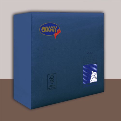 Okay Punta Punta szalvéta 38x38 cm 40 lap/csomag - sötétkék