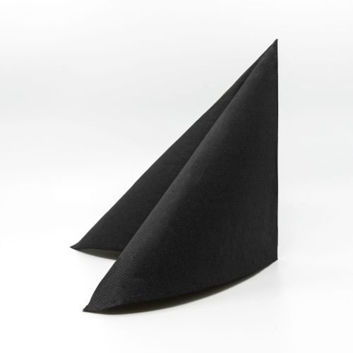 Textúrált szalvéta 38x38 cm 40 lap/csomag - fekete